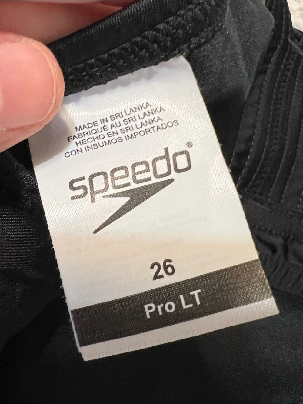 Speedo Black Girls' Classic One-Piece Swimwear Size 26